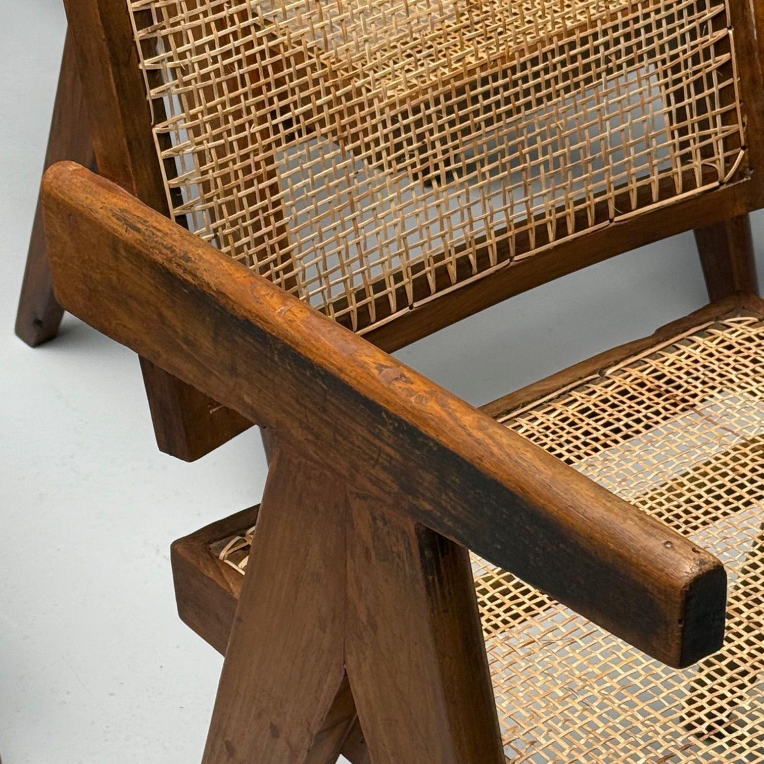 Pierre Jeanneret, French Mid-Century Modern, Floating Back Dining Chairs, Teak 5