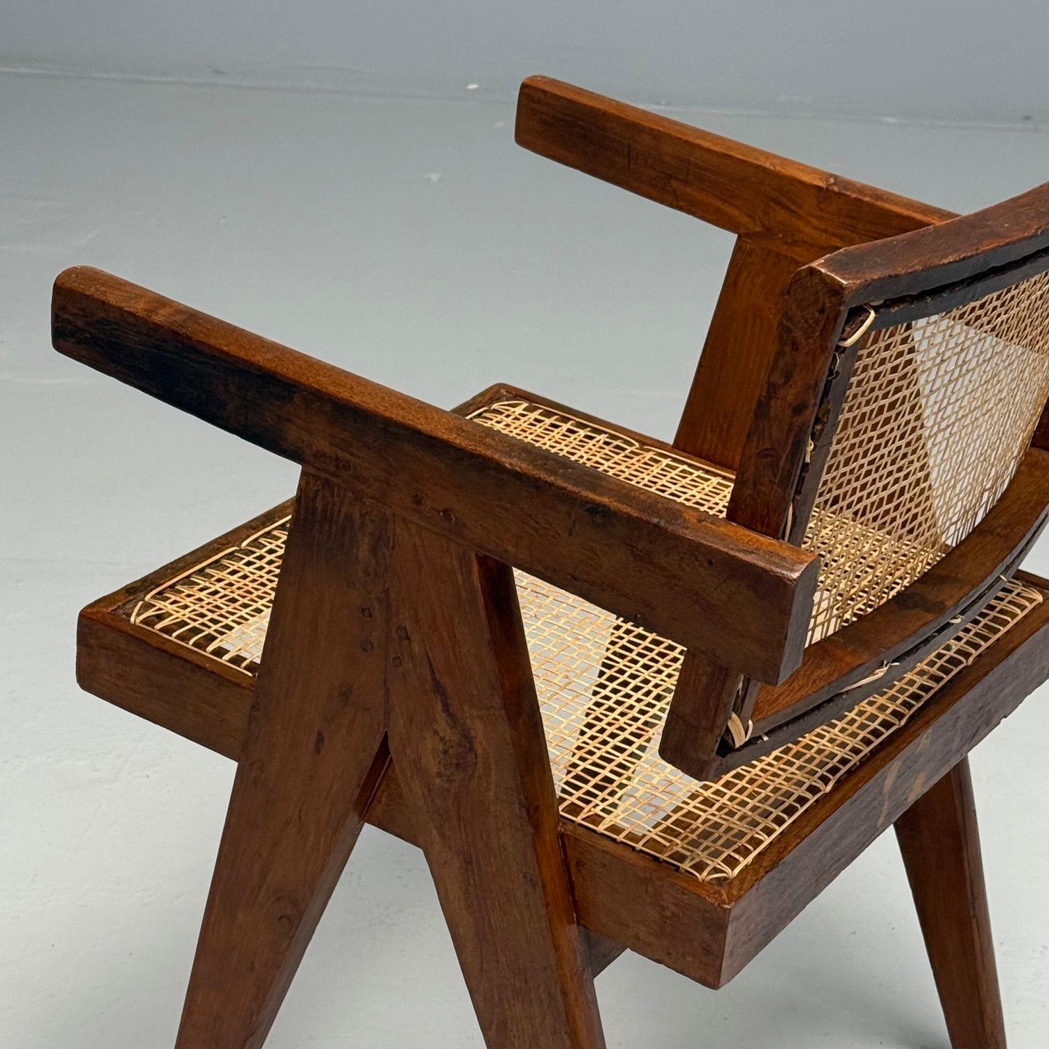 Pierre Jeanneret, French Mid-Century Modern, Floating Back Dining Chairs, Teak 3