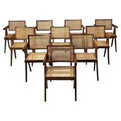 Pierre Jeanneret, French Mid-Century Modern, Floating Back Dining Chairs, Teak
