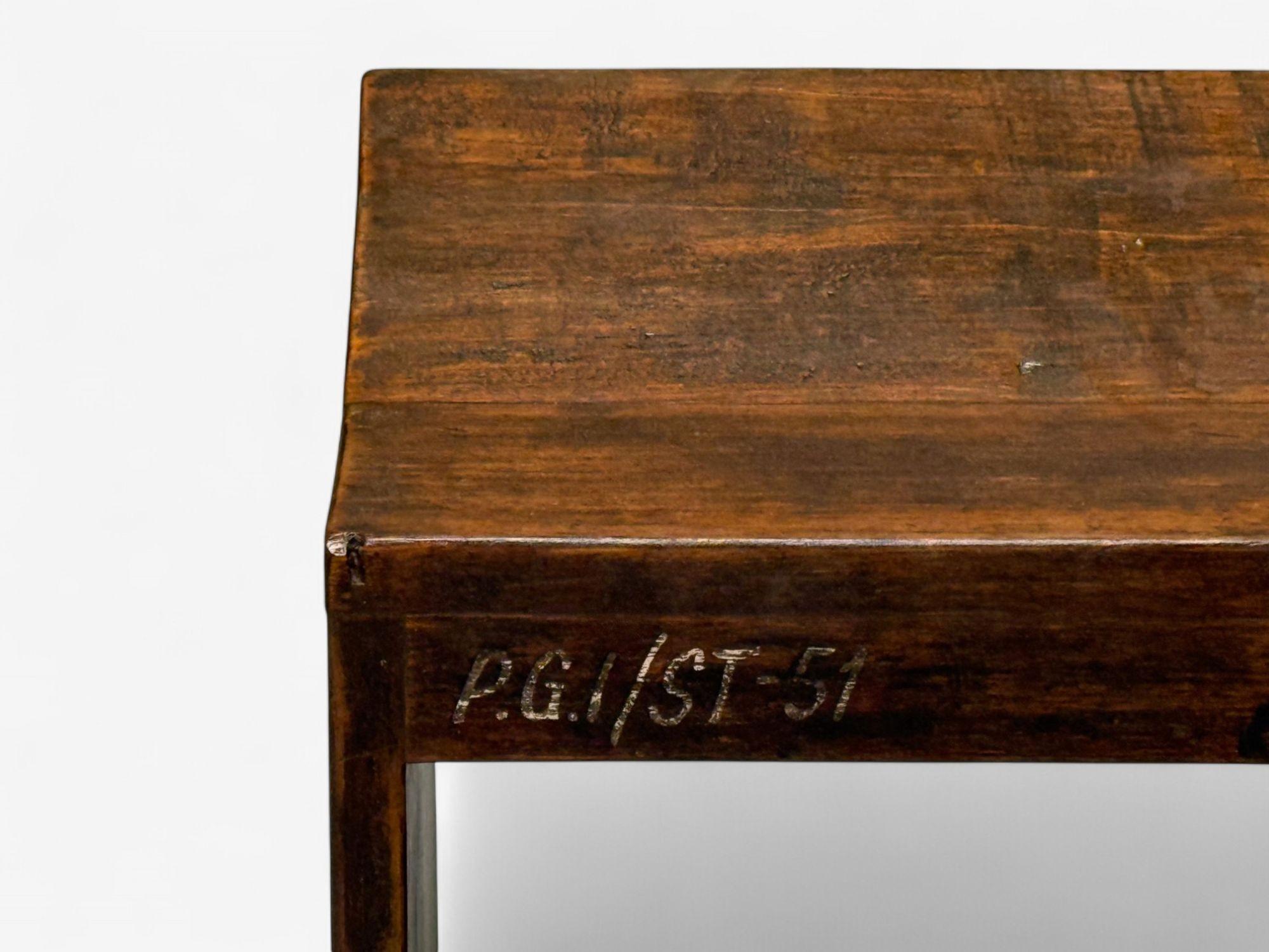 Pierre Jeanneret, French Mid-Century Modern, Sewing Stools, Chandigarh, 1960s For Sale 1