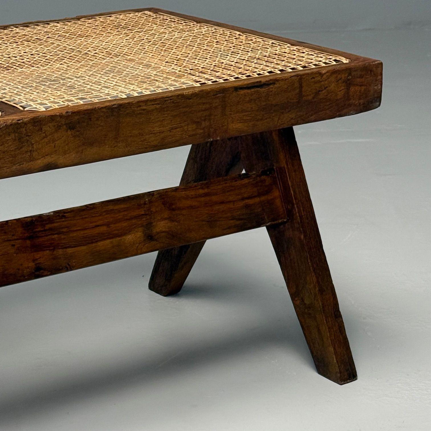 Pierre Jeanneret, French Mid-Century Modern, Teak Benches, Chandigarh, 1960s 4