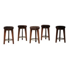 Pierre Jeanneret High Round Stool, Chandigarh, c.1960s