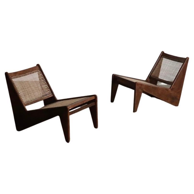 Chaises Kangourou Pierre Jeanneret PJ-SI-59, Inde, 1955