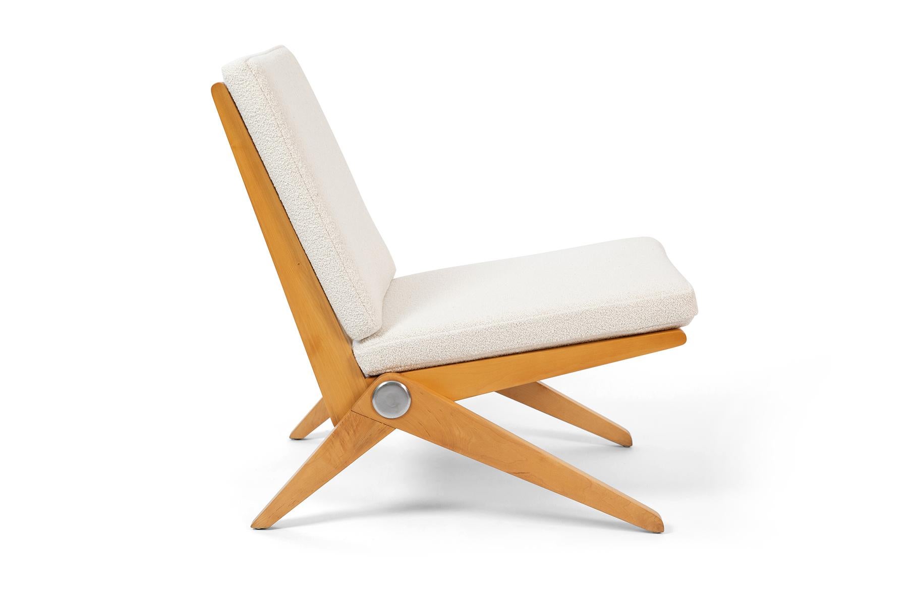 Mid-Century Modern Pierre Jeanneret Knoll Scissor Chairs