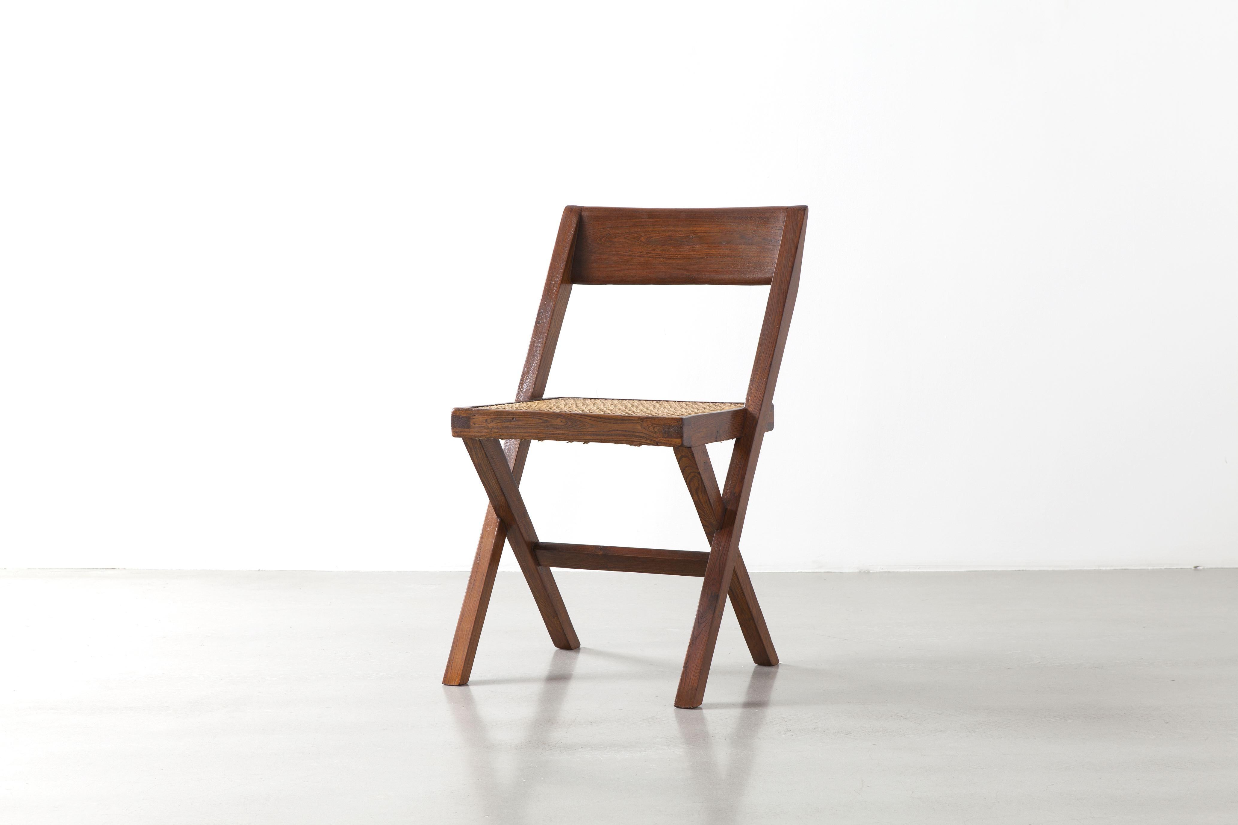 Mid-Century Modern Pierre Jeanneret, Library Chair, circa 1959-1960