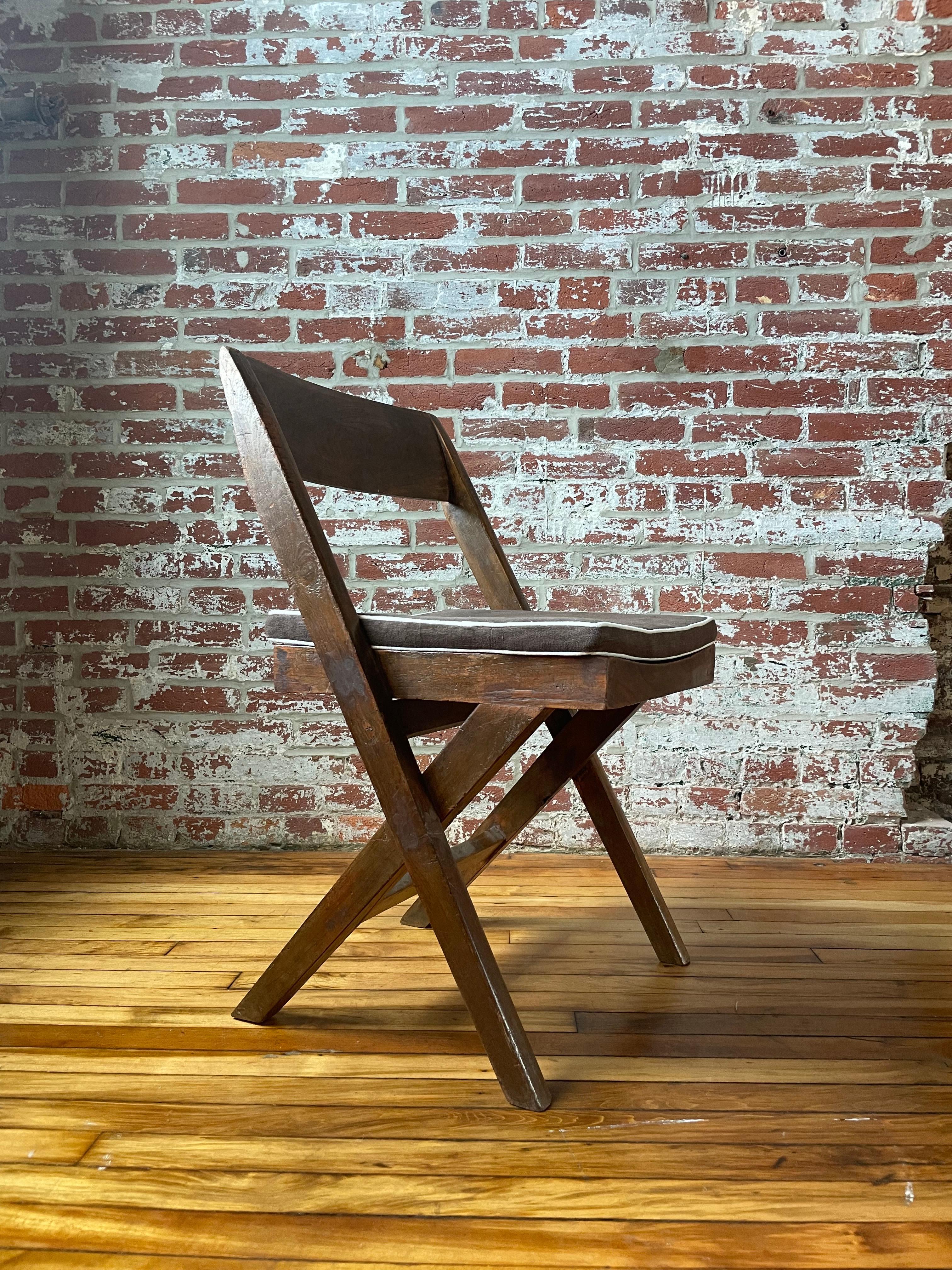 Teak Pierre Jeanneret Library Chair  For Sale