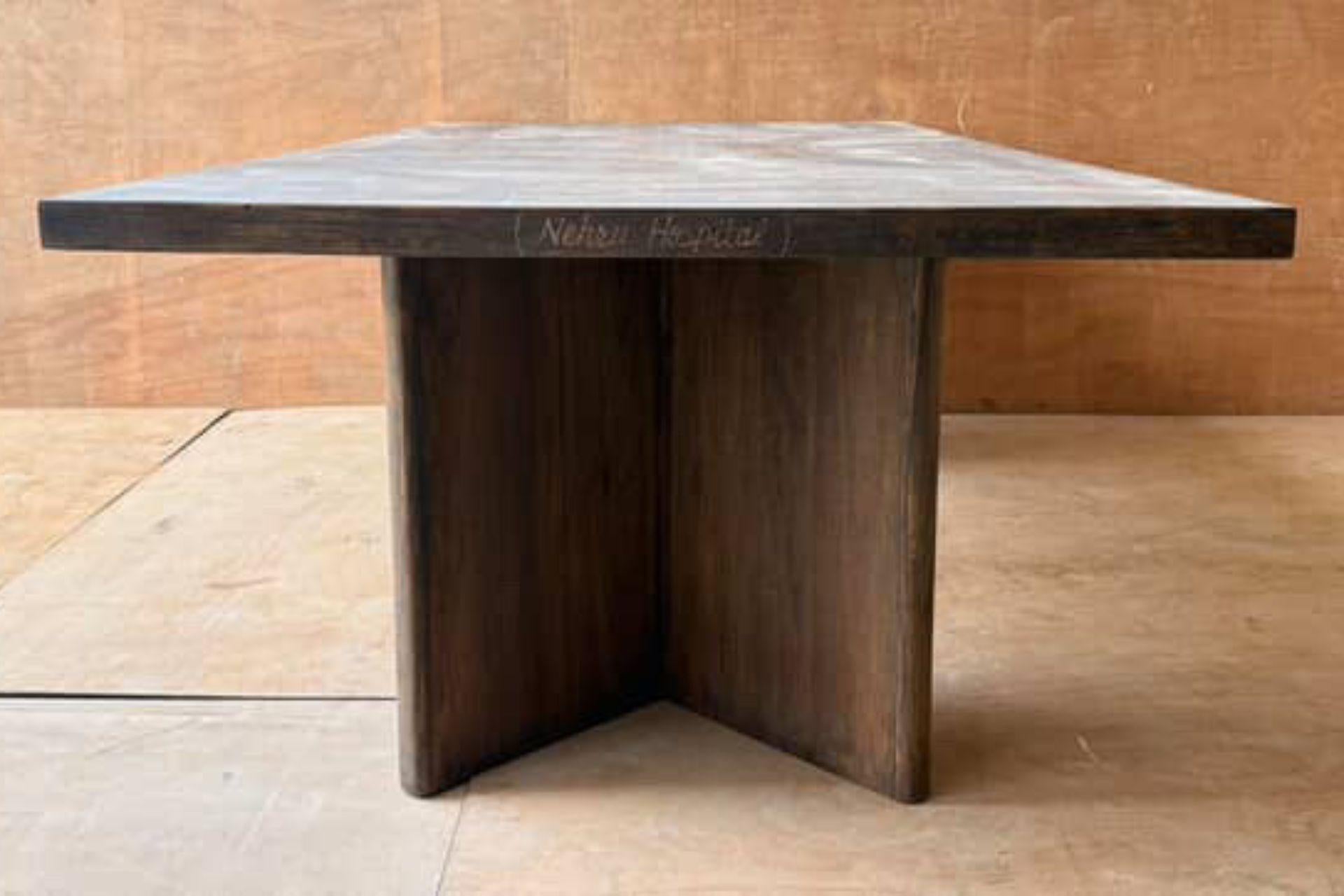 20th Century Pierre Jeanneret Library Table, Model PJ-TAT-08-A, 1955–56, India For Sale