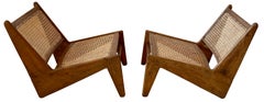 Pierre Jeanneret Low Armless Lounge Chairs 'Kangaroo'
