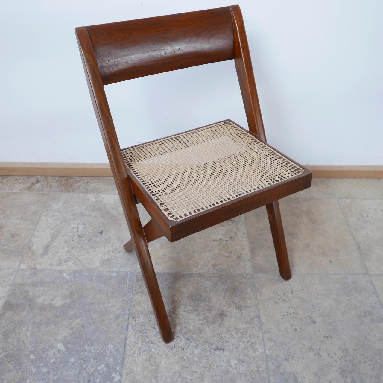Pierre Jeanneret Mid-Century Library Dining Chairs '4' For Sale 7
