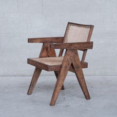 Pierre Jeanneret Mid-Century Office Cane Chair PJ-SI-S8-B