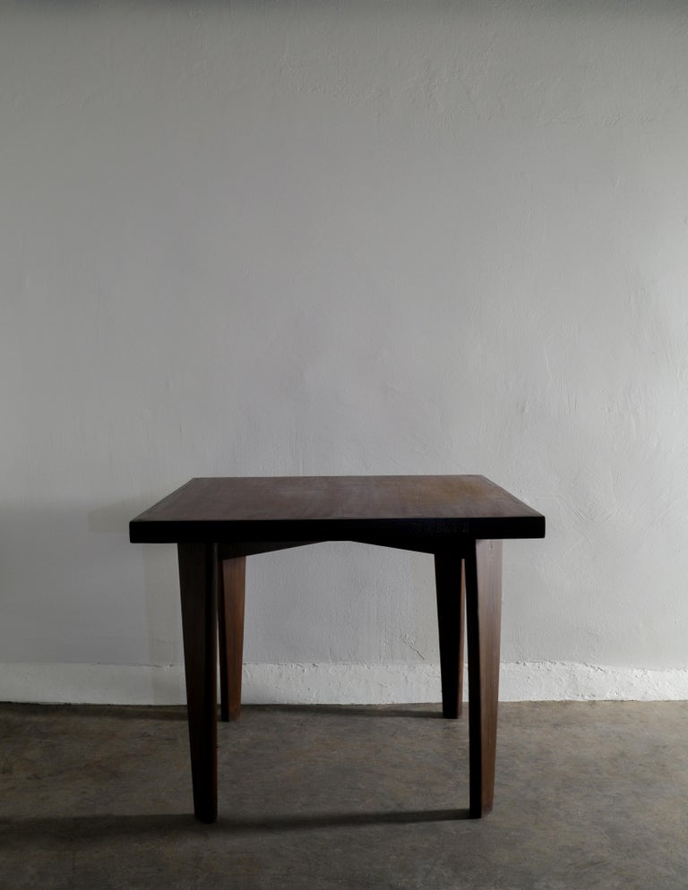 Pierre Jeanneret Mid Century Square Office Table Desk for Chandigarh