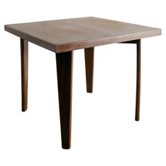 Pierre Jeanneret Table de salle à manger en teck équarri du milieu du siècle Produit, années 1950