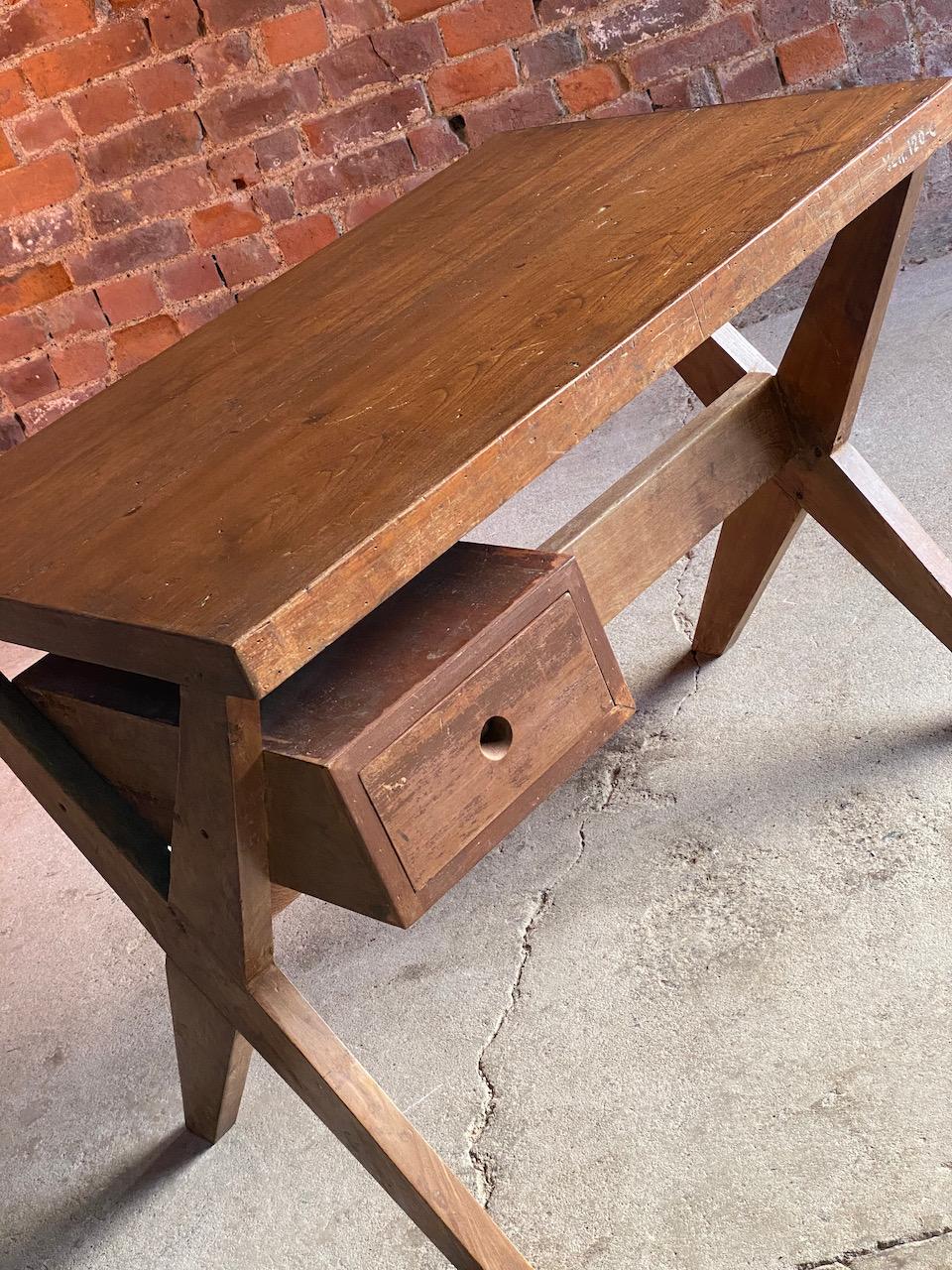 Indian Pierre Jeanneret Model CH030214 Steno’s Desk Chandigarh, circa 1955