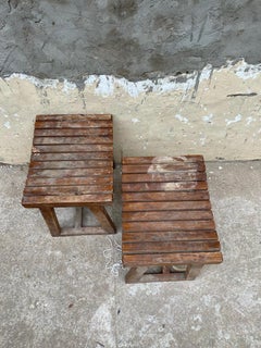 Pierre Jeanneret Model: PJ-011029 Teak Low Stools, circa 1960