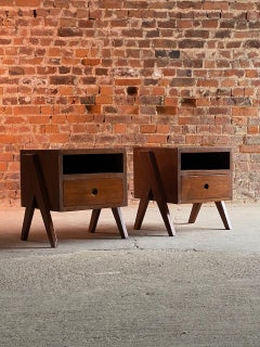 Pierre Jeanneret Model PJ-050501 Bedside Tables Chandigarh India Circa 1955-56