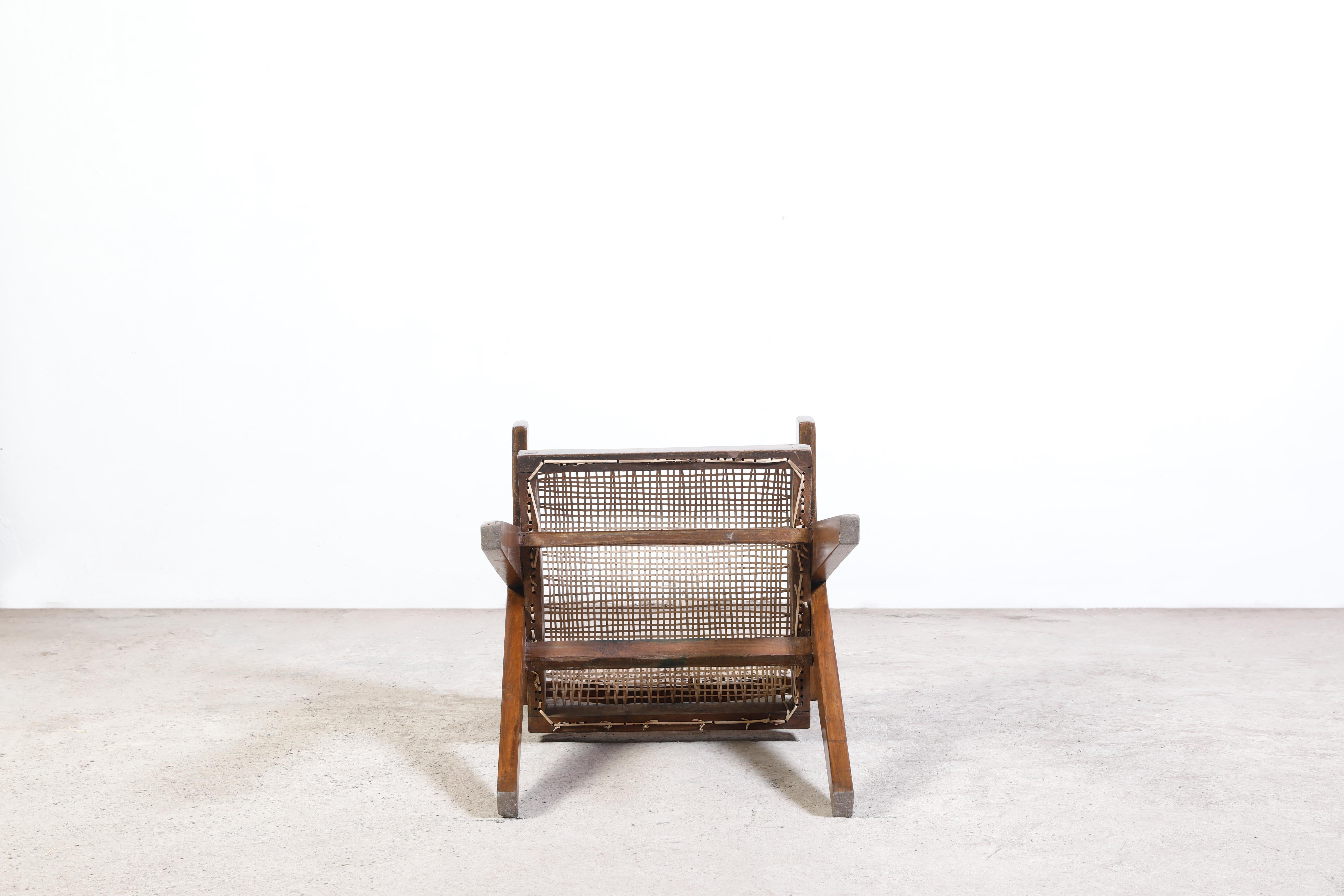 Pierre Jeanneret Office Cane Chair / Authentic Mid-Century Chandigarh PJ-SI-28-B 1