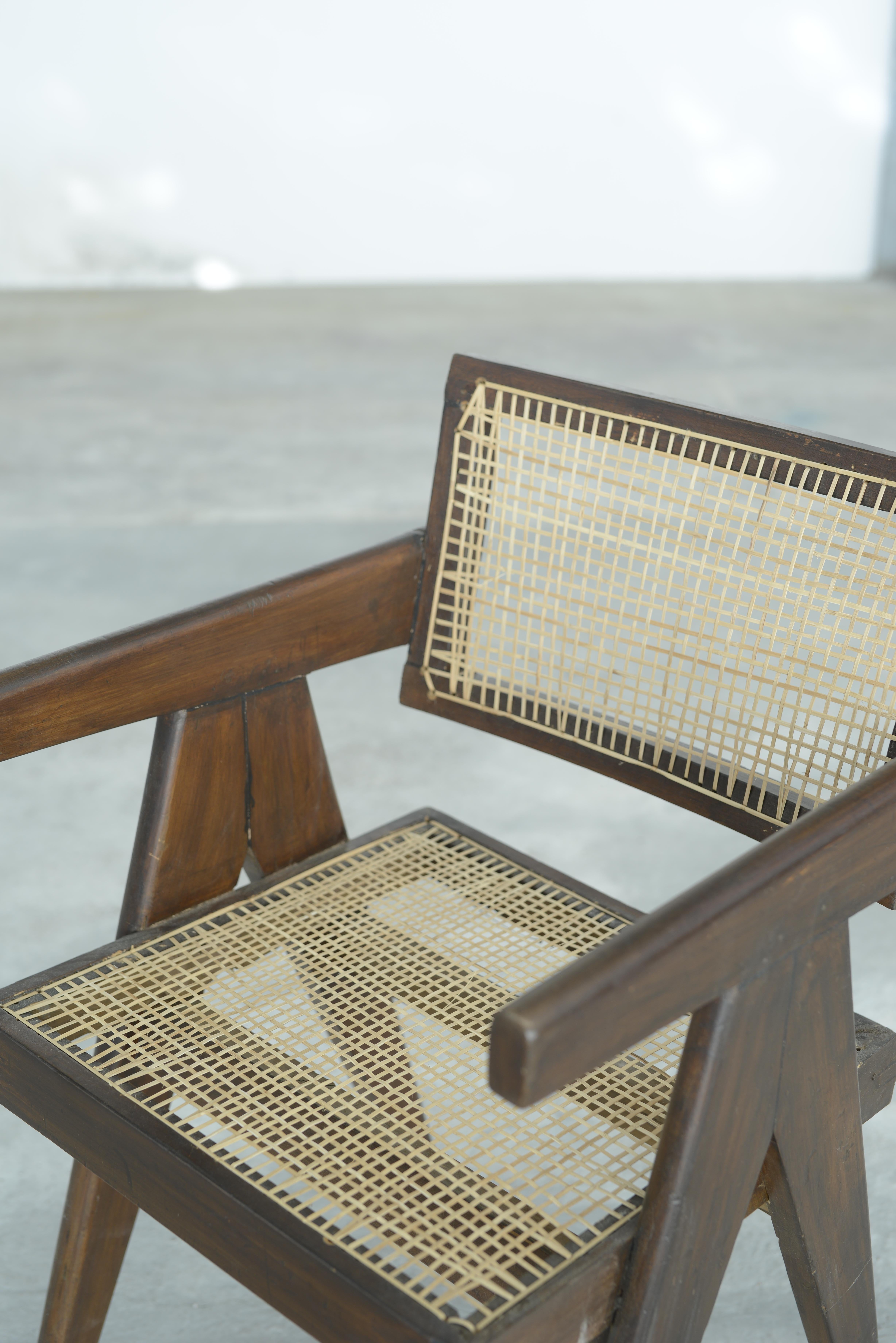 Pierre Jeanneret Office Cane Chair Authentic Mid-Century Modern PJ-SI-28-A 6