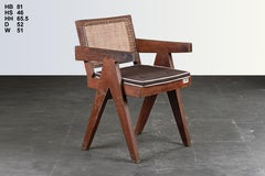 Pierre Jeanneret Office Cane Chair Authentic Mid-Century Modern PJ-SI-28-B