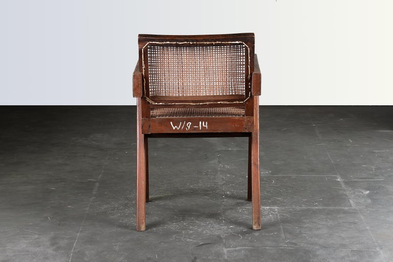 Pierre Jeanneret Office Cane Chair Authentic Mid-Century Modern PJ-SI-28-B In Good Condition In Zürich, CH