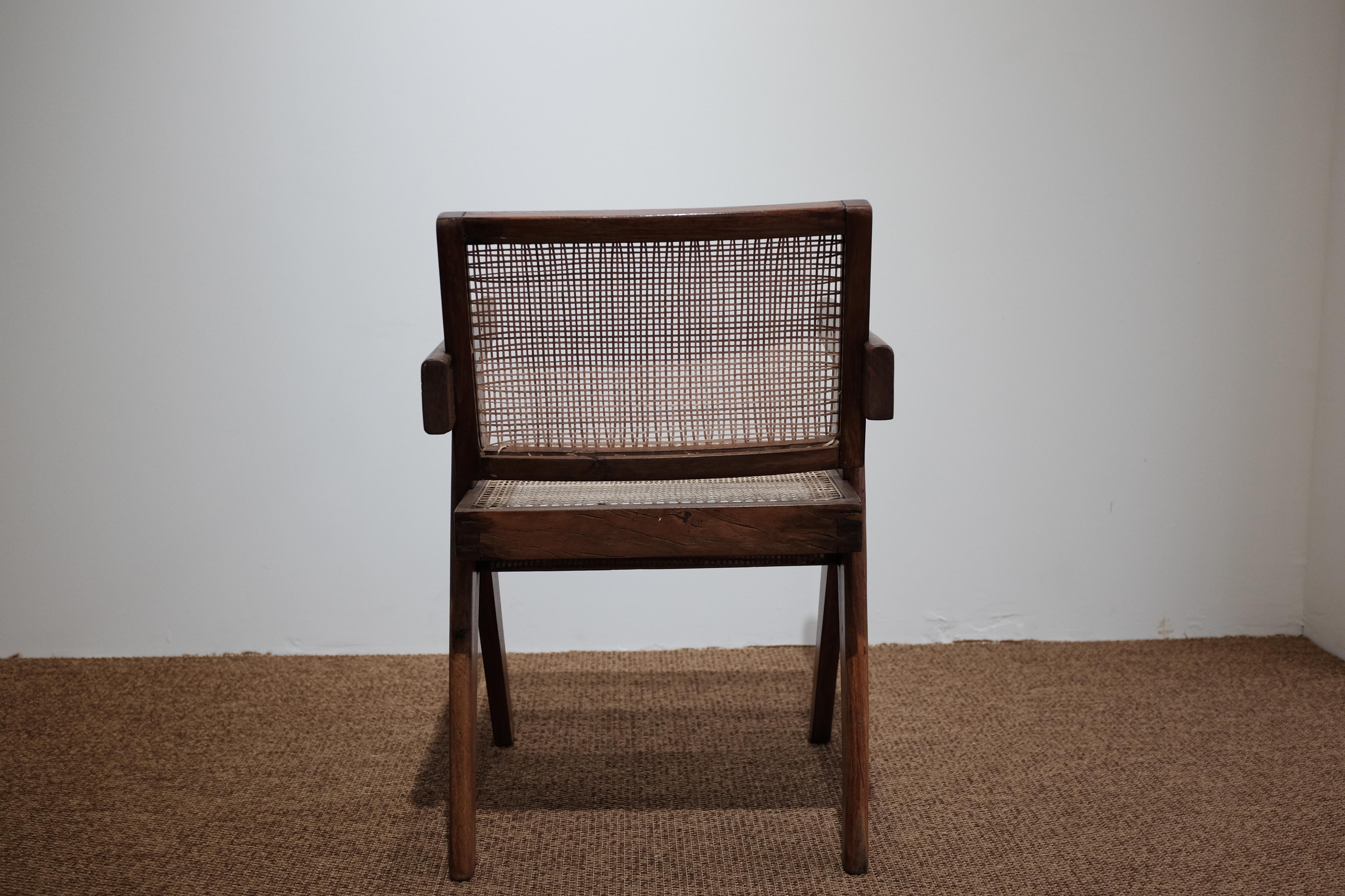 Mid-Century Modern Pierre Jeanneret “Office cane chair”, Chandigarh For Sale