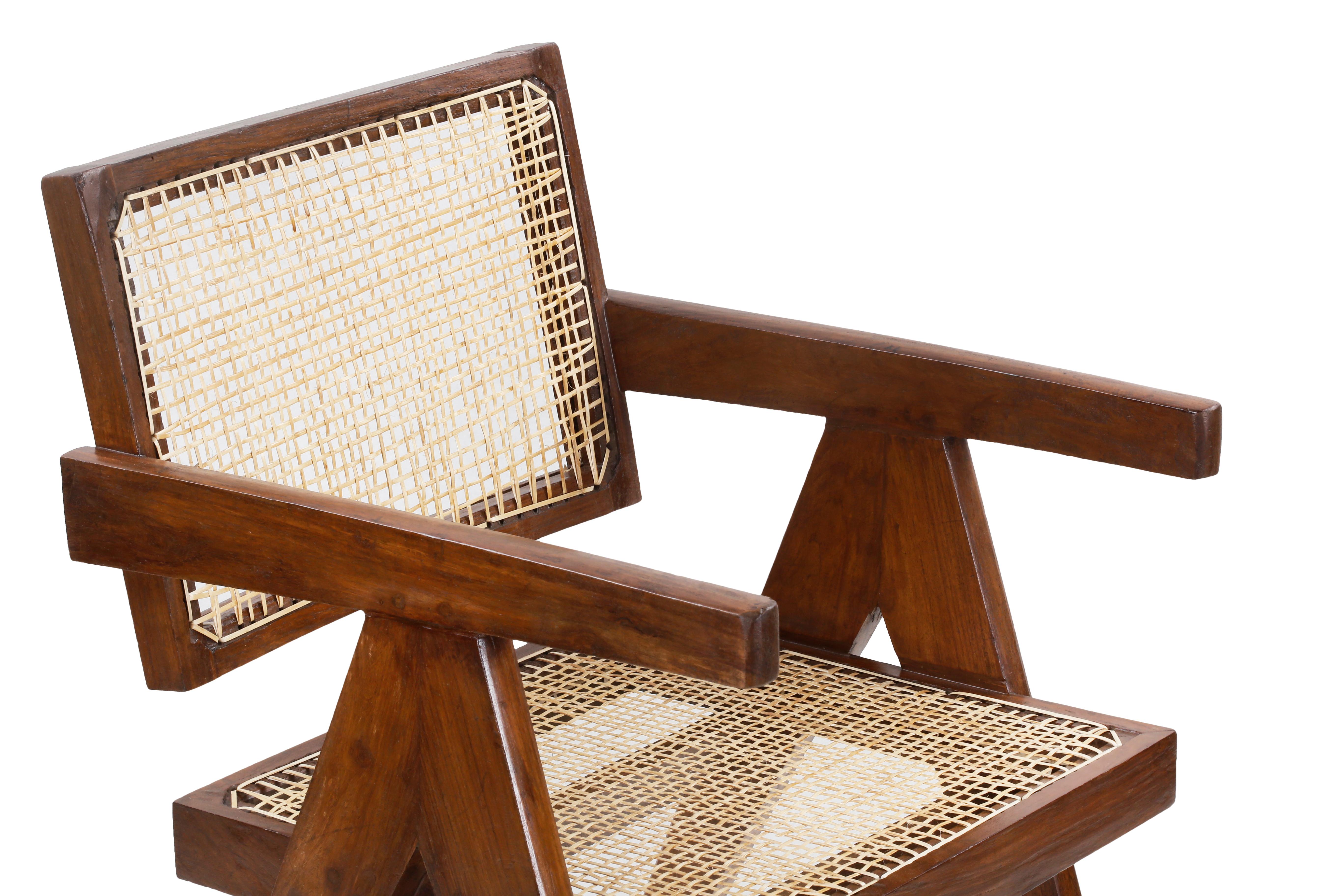 Pierre Jeanneret Office Cane Chair PJ-SI-28-A 'Authentic' 4
