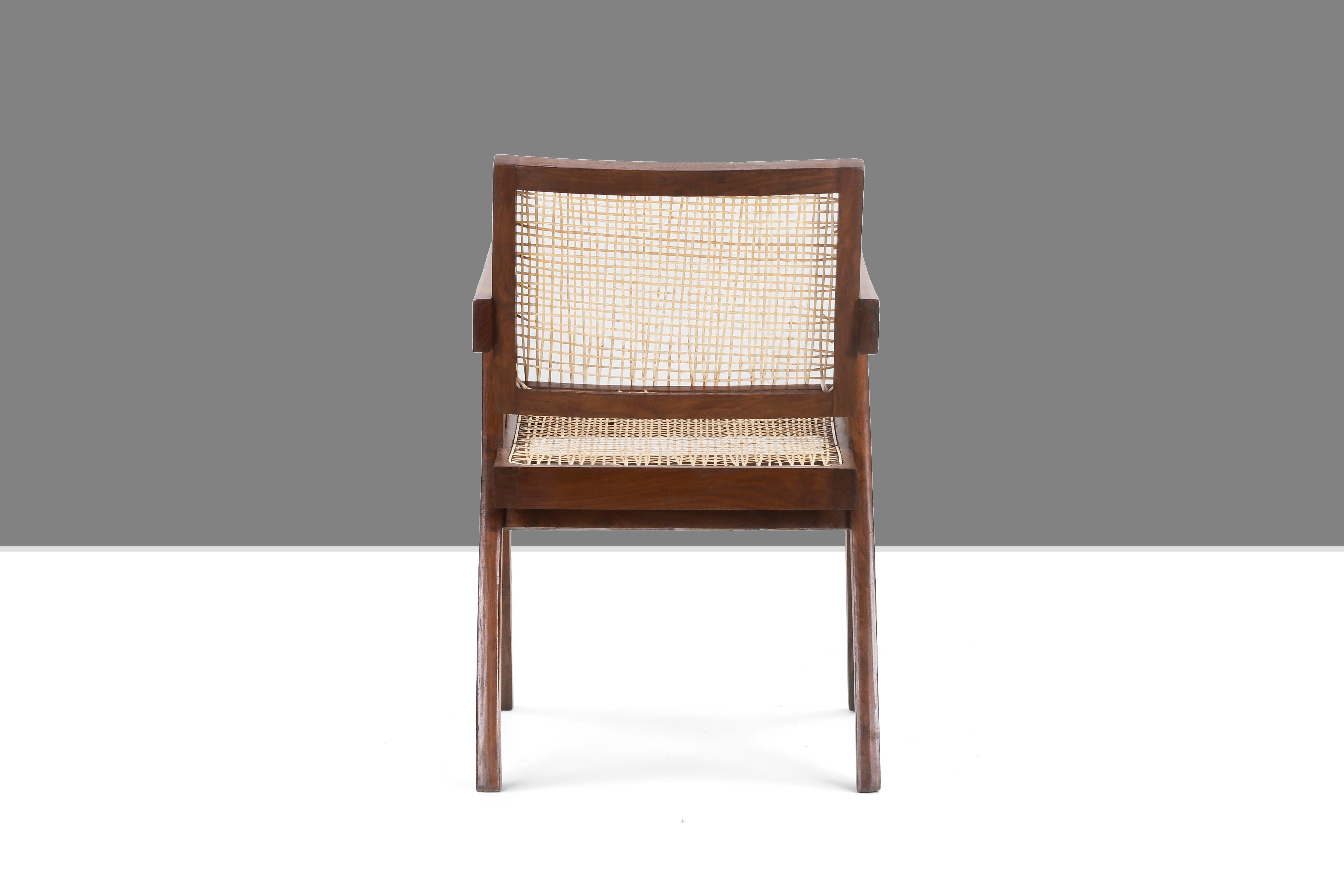 Pierre Jeanneret Office Cane Chair PJ-SI-28-A 'Authentic' In Good Condition In Zürich, CH