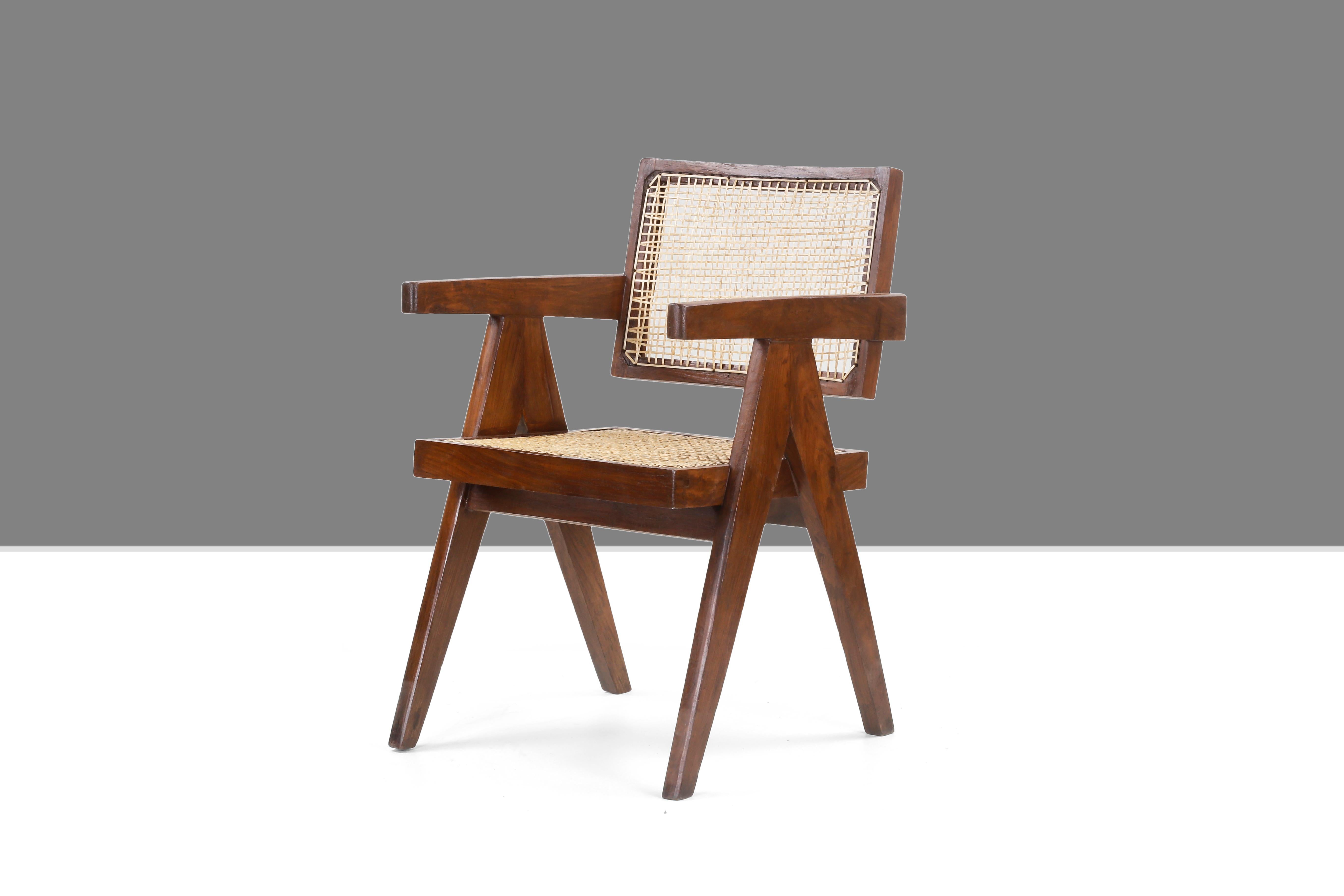 Pierre Jeanneret Office Cane Chair PJ-SI-28-A 'Authentic' 1