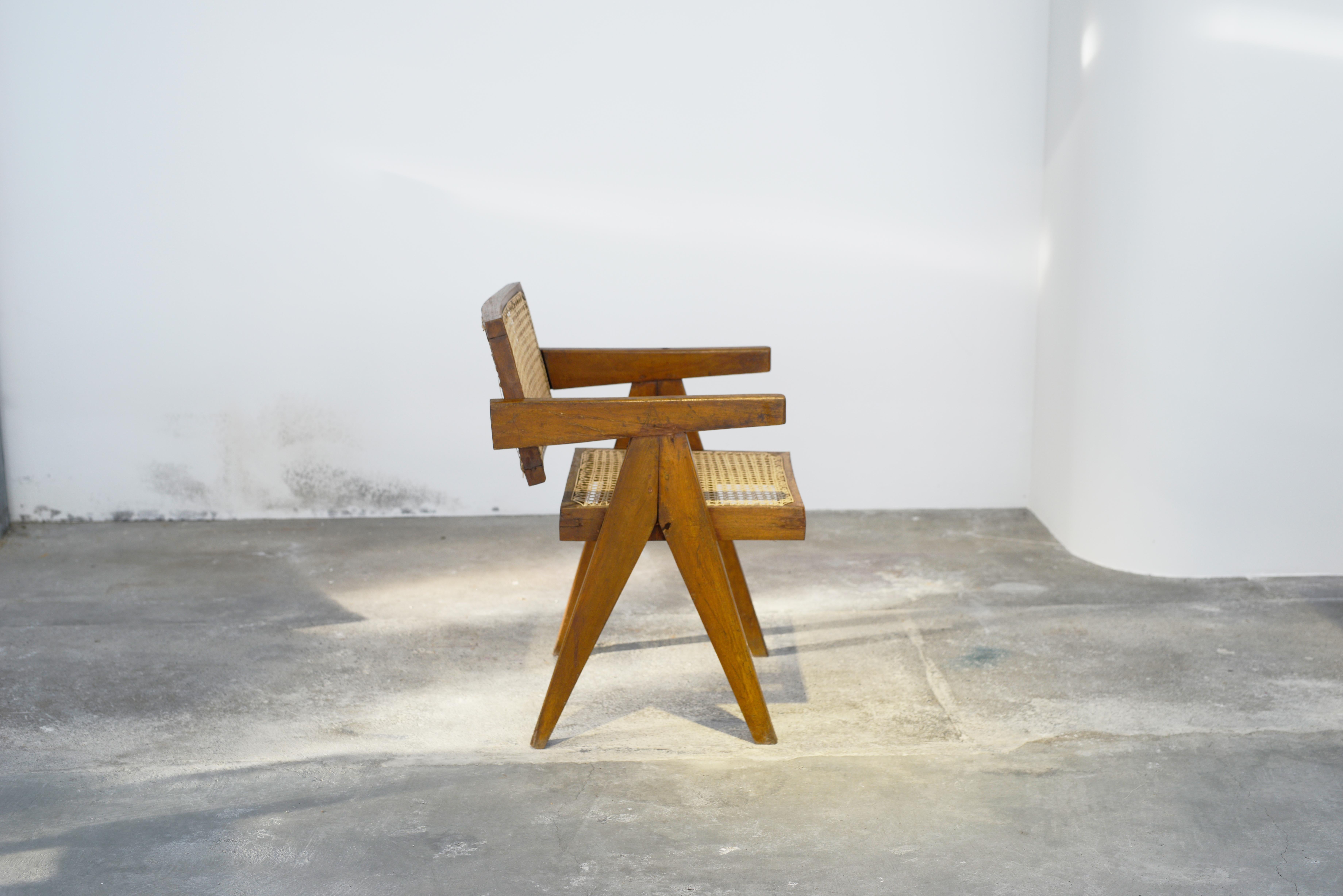 Pierre Jeanneret Office Cane Chair PJ-SI-28-A 'Authentic' 1
