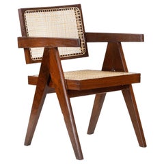 Pierre Jeanneret Office Cane Chair PJ-SI-28-A 'Authentic'