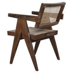 Pierre Jeanneret Office Cane Chair PJ-SI-28-A Authentic Mid-Century Modern