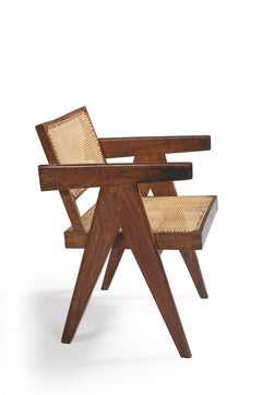 Pierre Jeanneret, Sedia da ufficio a canne, PJ-SI-28-B, circa 1955