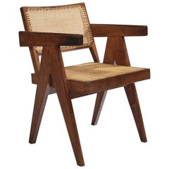 Retro Pierre Jeanneret, Office Cane Chair, PJ-SI-28-B, circa 1955