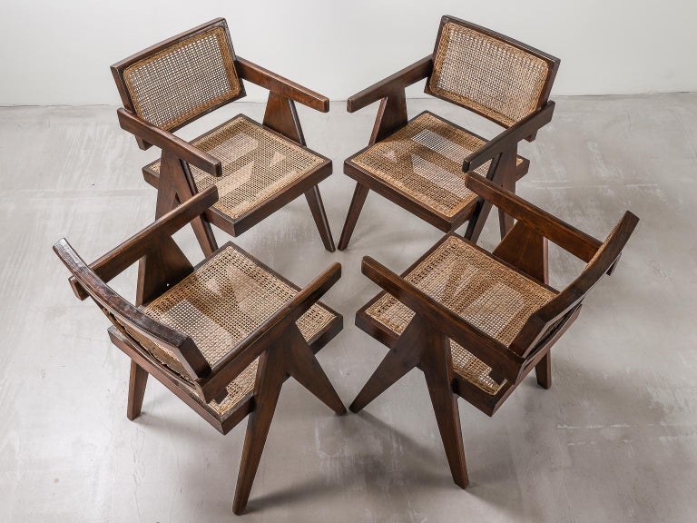 Pierre Jeanneret Office Chair Chandigarh India Model Pj Si 28 A 1950s For Sale At 1stdibs