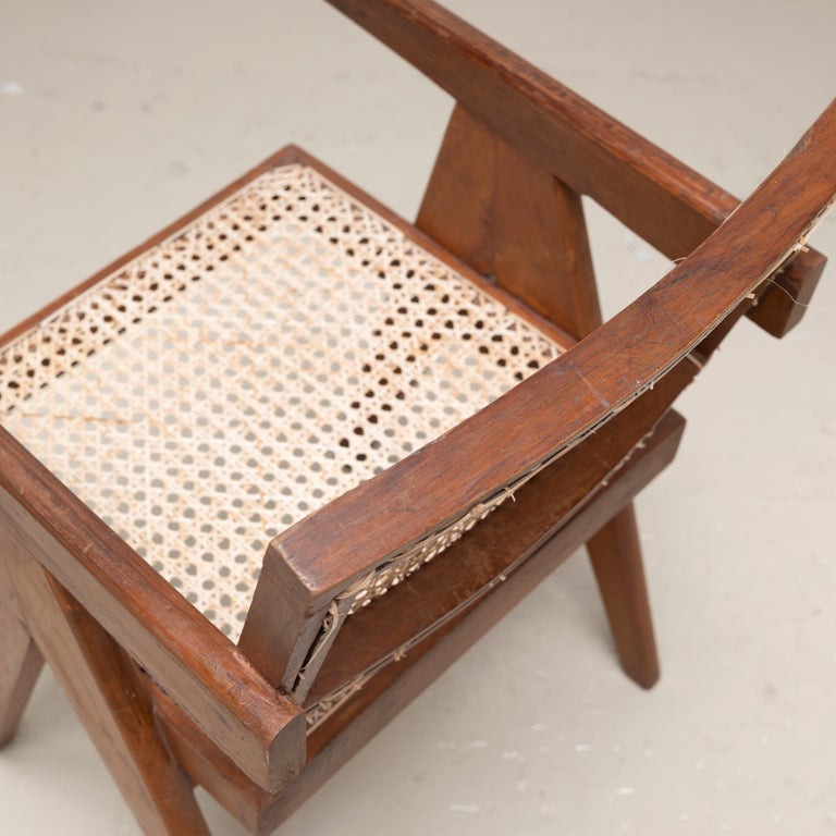 Mid-20th Century Pierre Jeanneret Office Chair, Circa 1955-56, Chandigarh, India For Sale