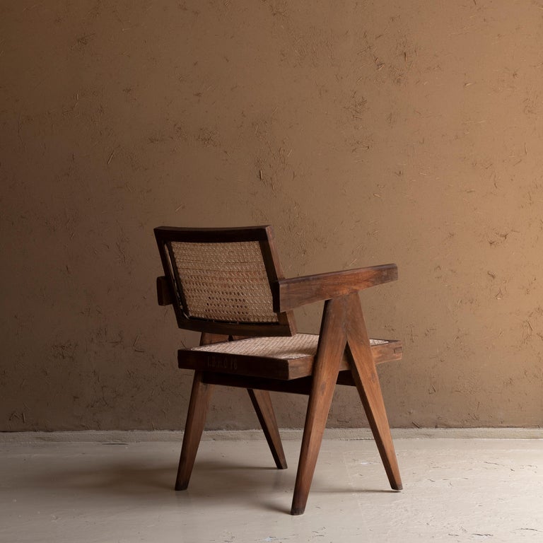 Mid-20th Century Pierre Jeanneret Office Chair, Circa 1955-56, Chandigarh, India