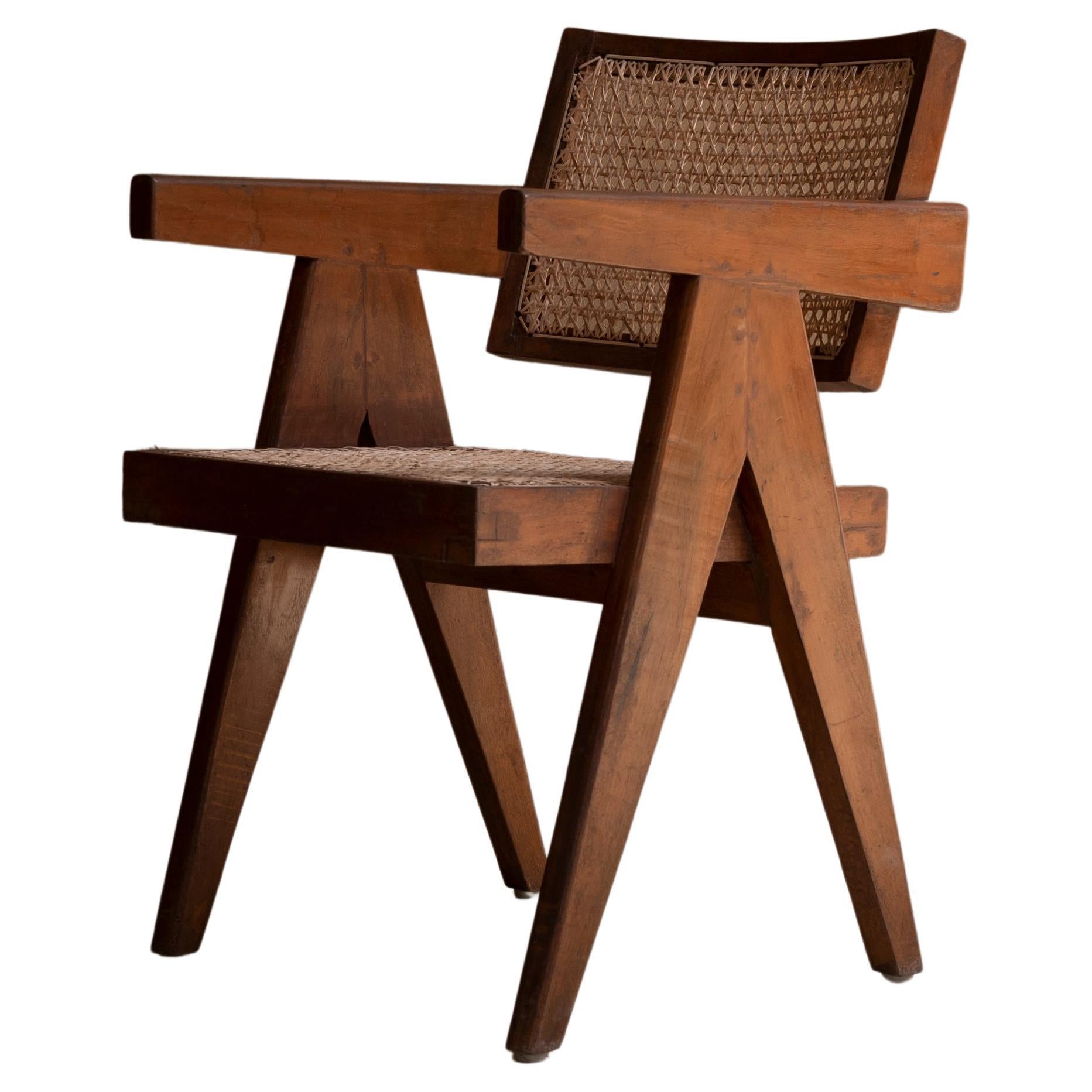 Chaise de bureau Pierre Jeanneret, vers 1955-1956, Chandigarh, Inde en vente