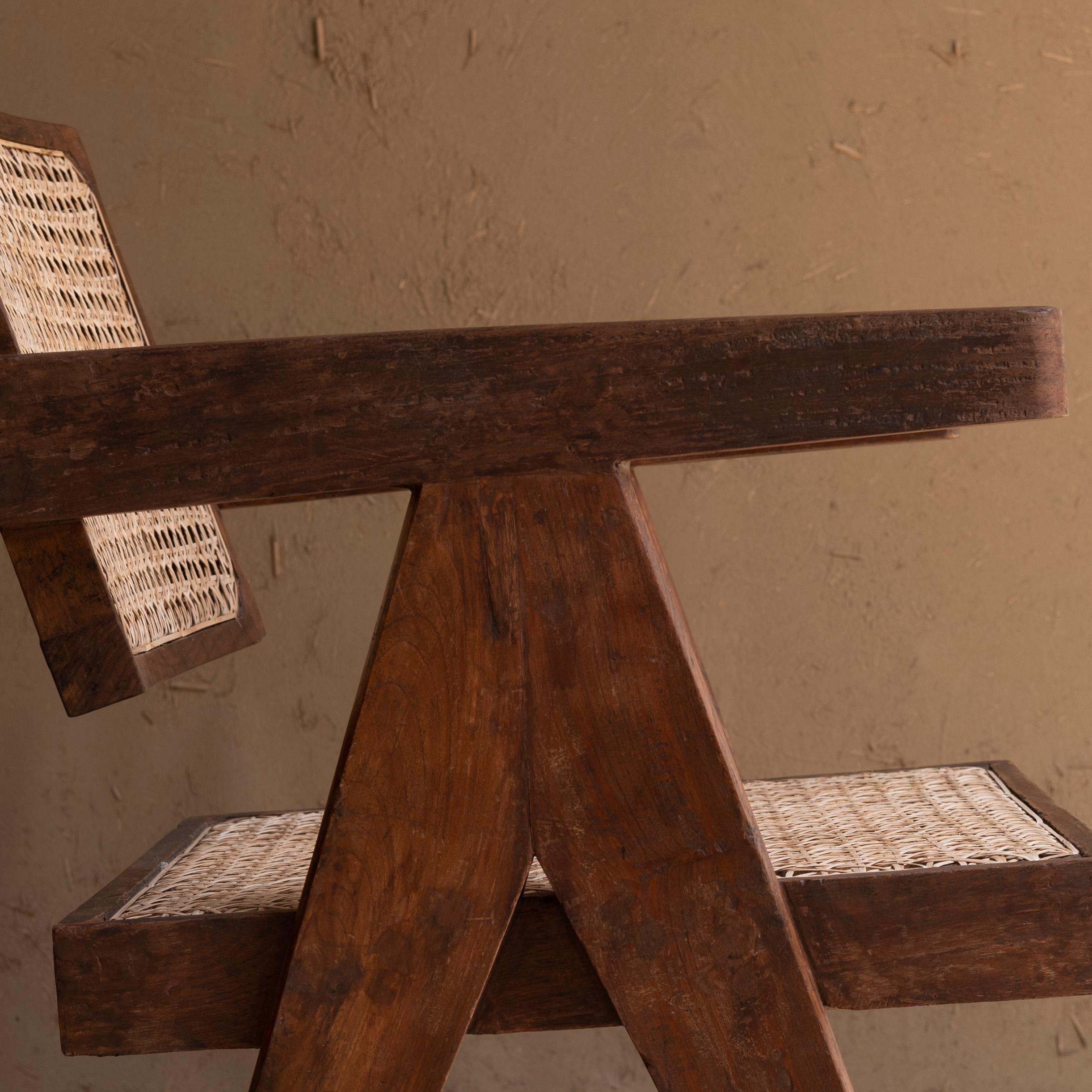 Pierre Jeanneret Office Chair, Circa 1955-56, Punjab Agricultural University For Sale 2