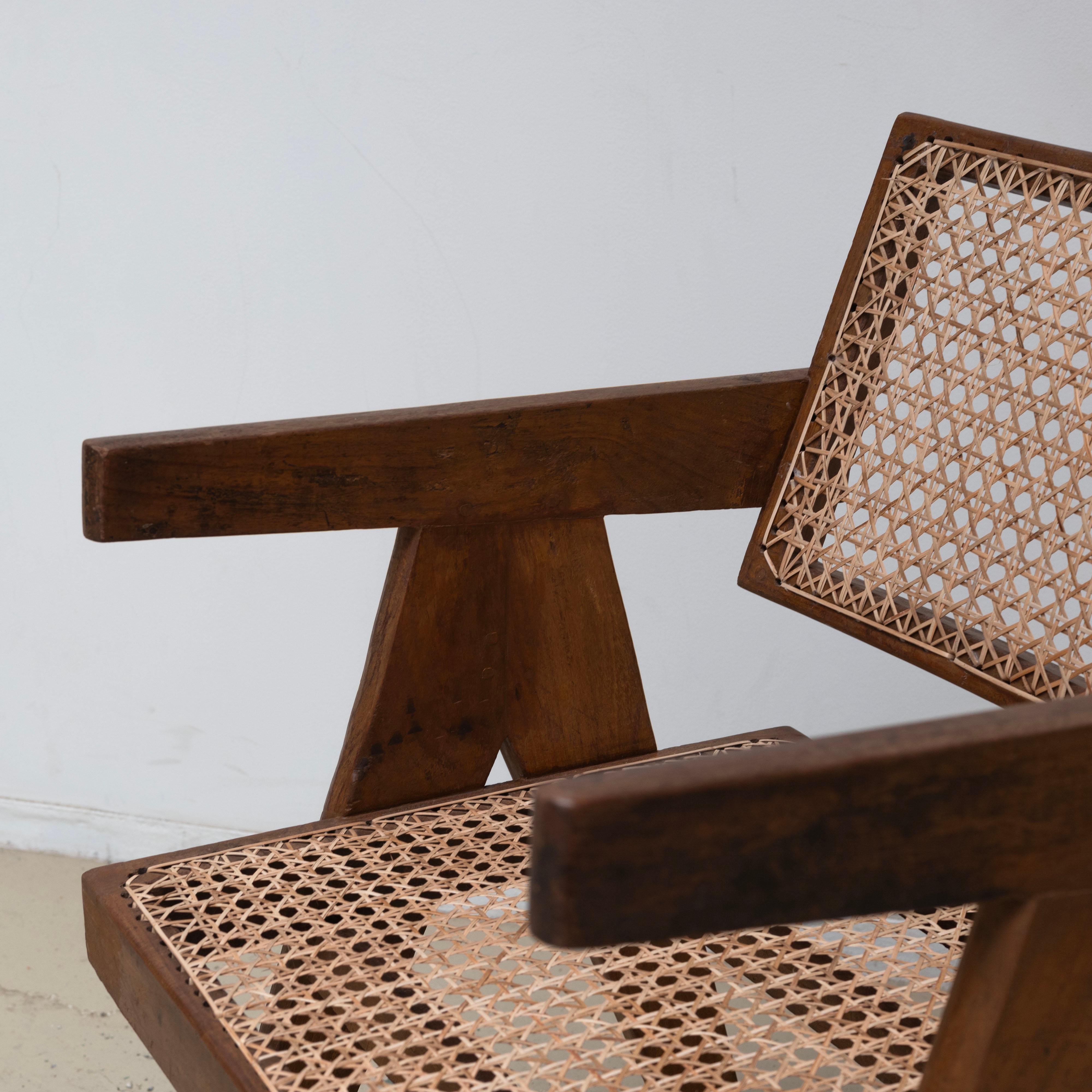 Pierre Jeanneret , Office Chair for Chandigarh, Teak , 1950s , Set of 4 For Sale 7