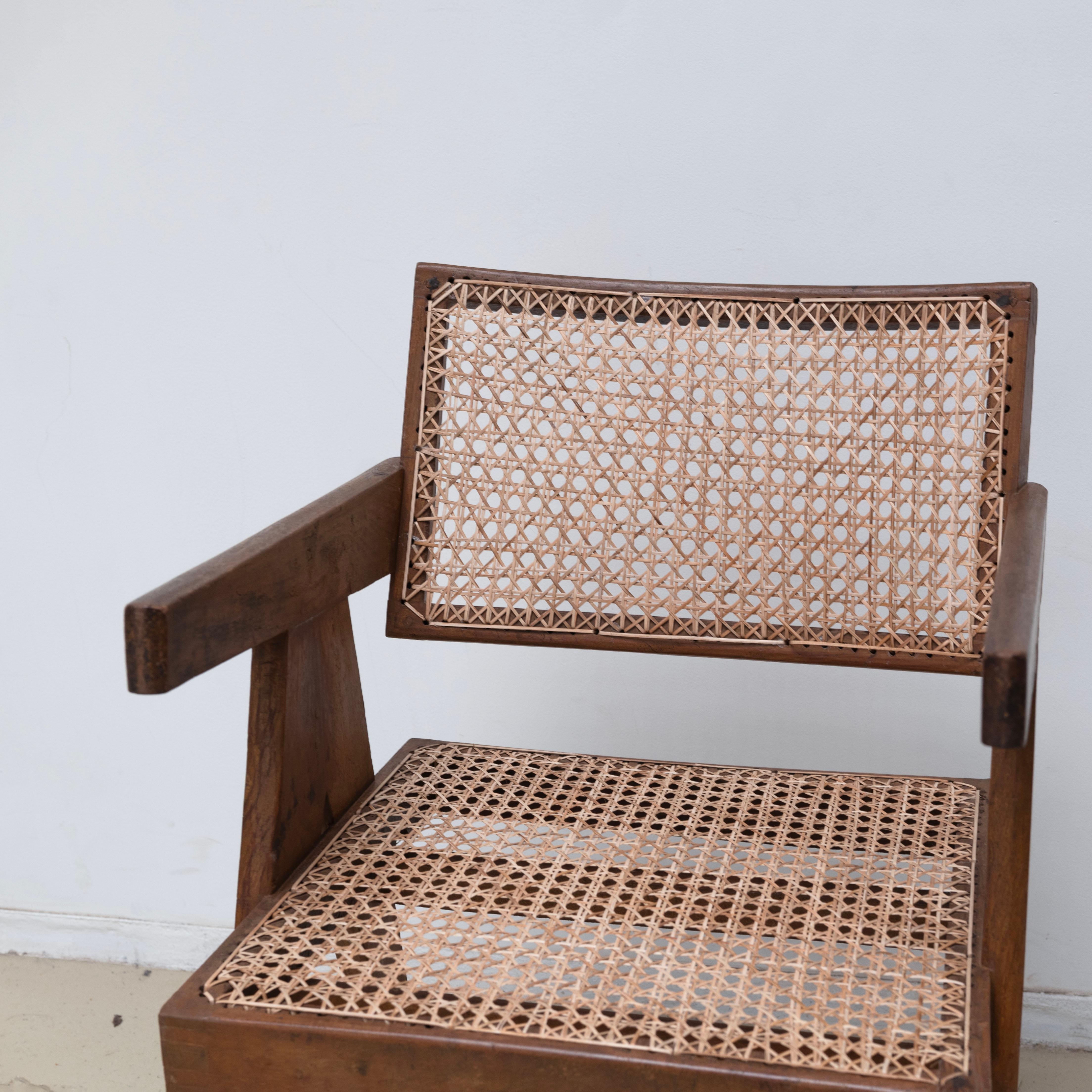Pierre Jeanneret , Office Chair for Chandigarh, Teak , 1950s , Set of 4 For Sale 6