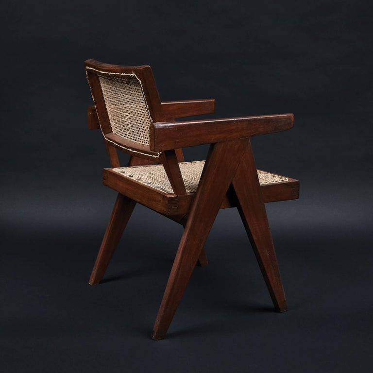 Mid-Century Modern Pierre Jeanneret Office Chair For Sale