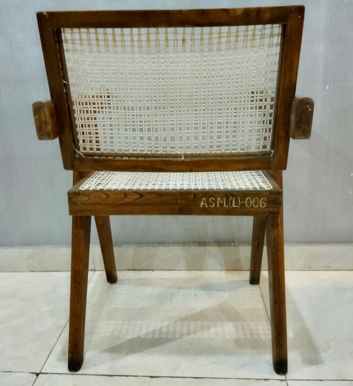 Chaises de bureau Pierre Jeanneret, années 1950 Chandigargh en vente 11
