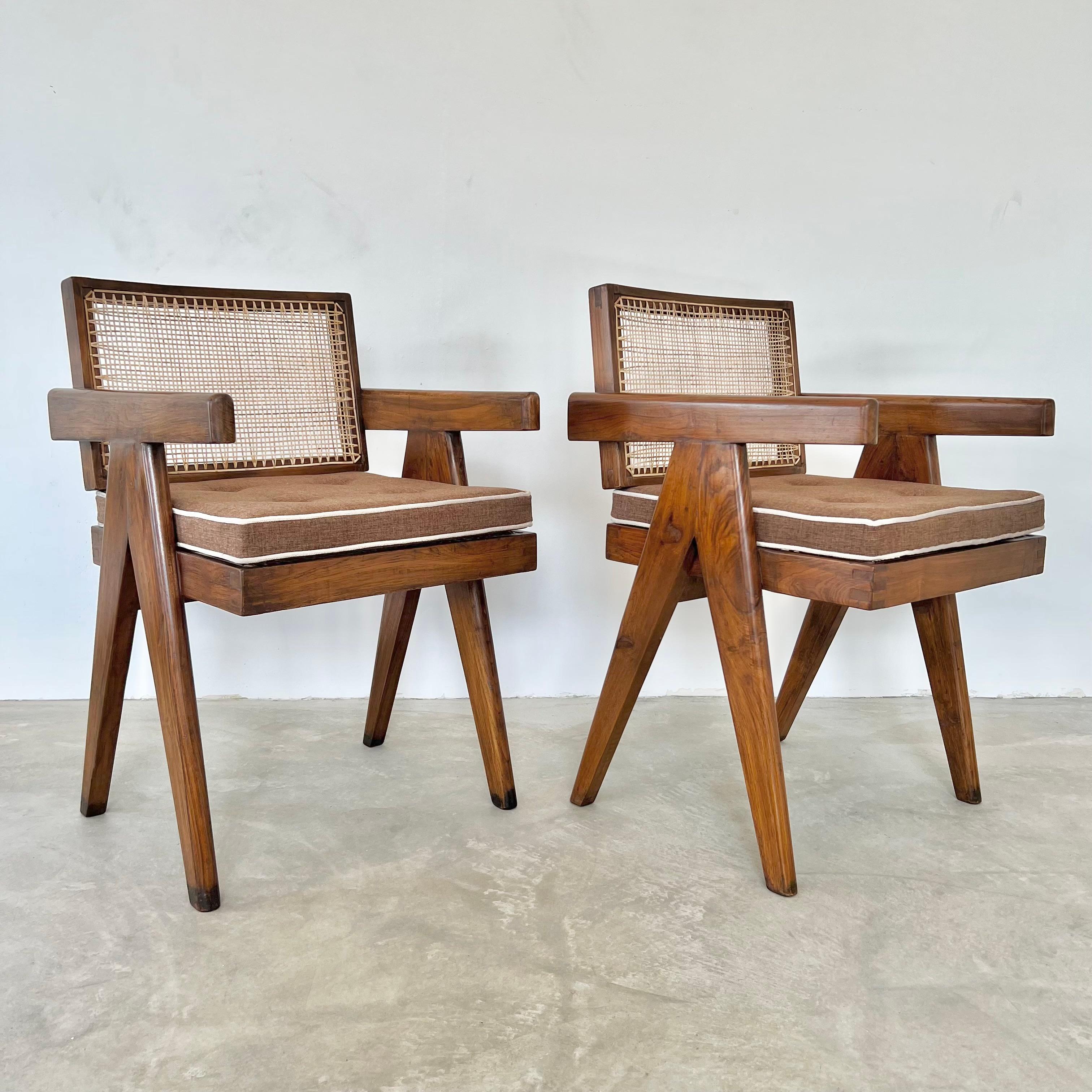 Chaises de bureau Pierre Jeanneret, années 1950 Chandigargh en vente 4