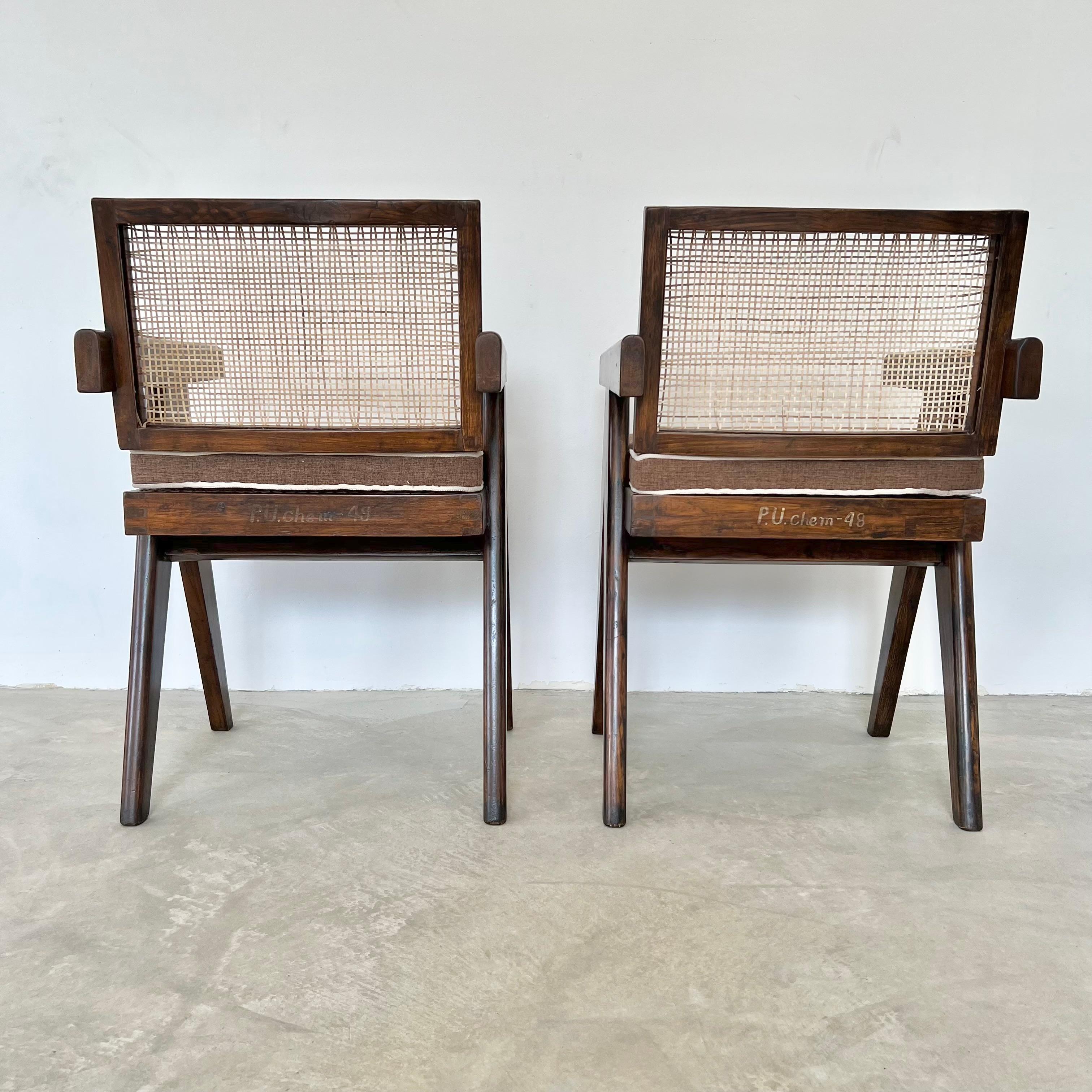 Chaises de bureau Pierre Jeanneret, années 1950 Chandigargh en vente 2