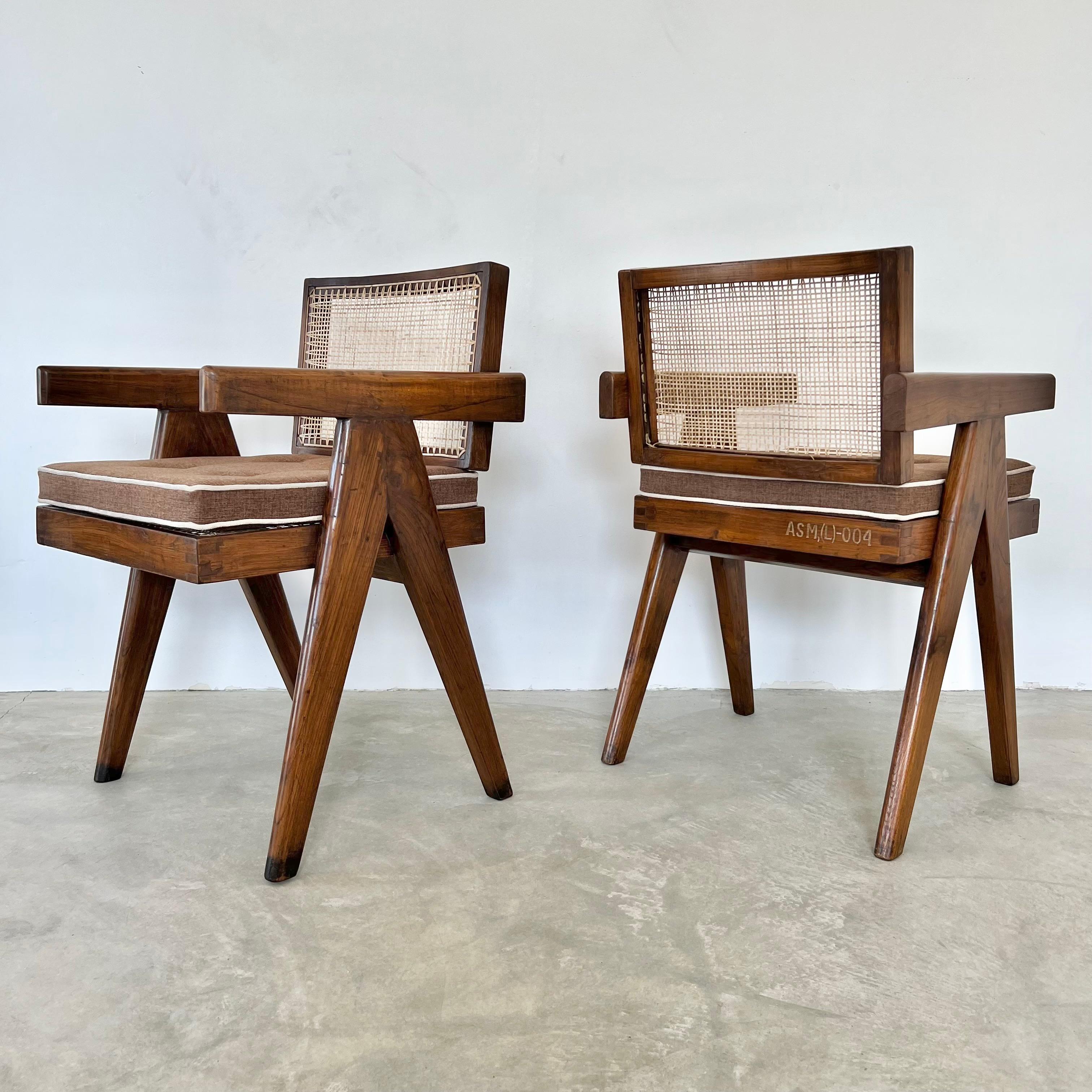 Chandigargh Bürostühle von Pierre Jeanneret, 1950er-Jahre im Angebot 2