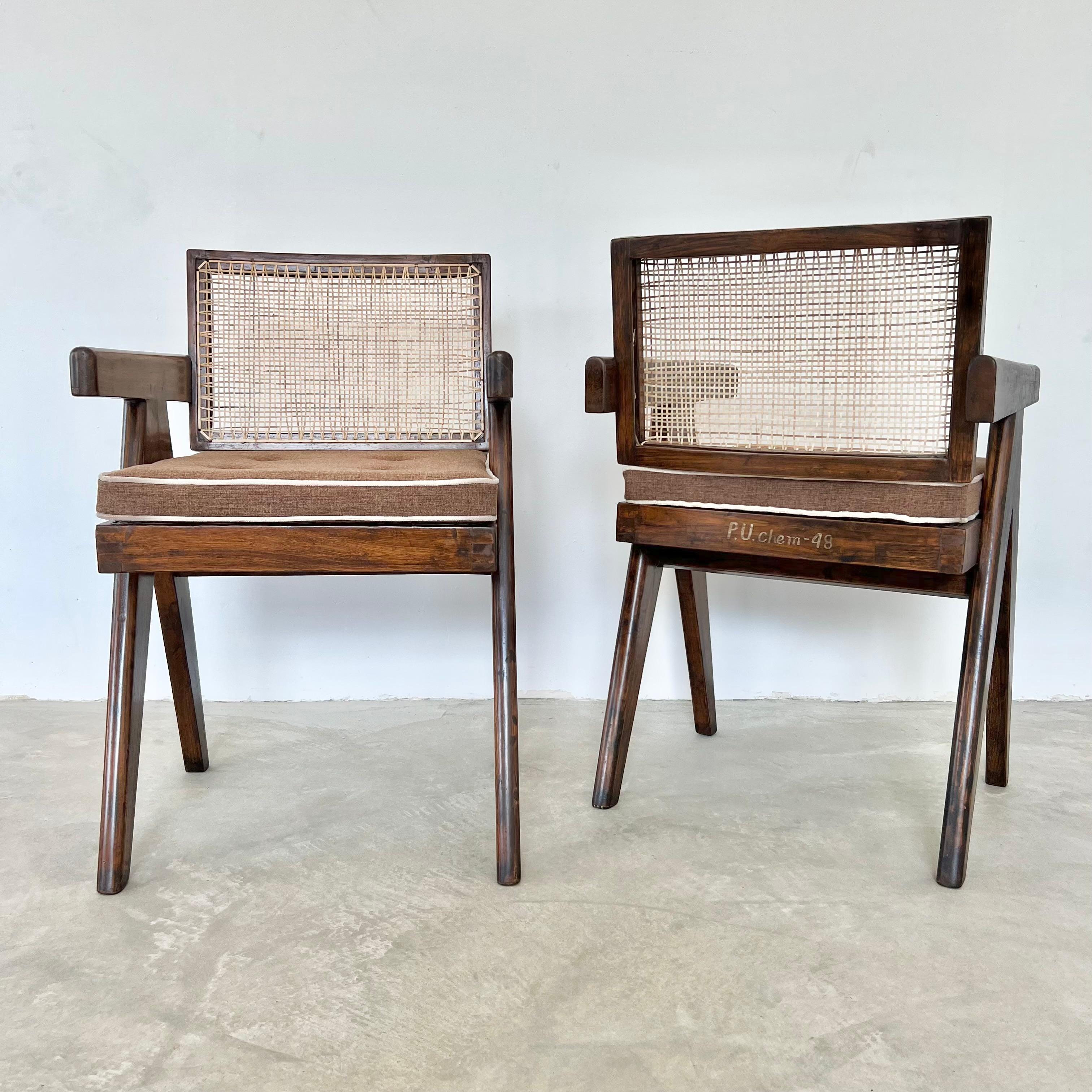 Chaises de bureau Pierre Jeanneret, années 1950 Chandigargh en vente 3