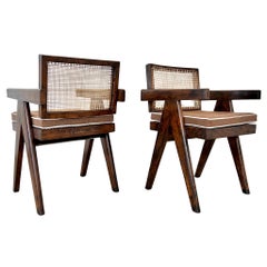 Vintage Pierre Jeanneret Office Chairs, 1950s Chandigargh
