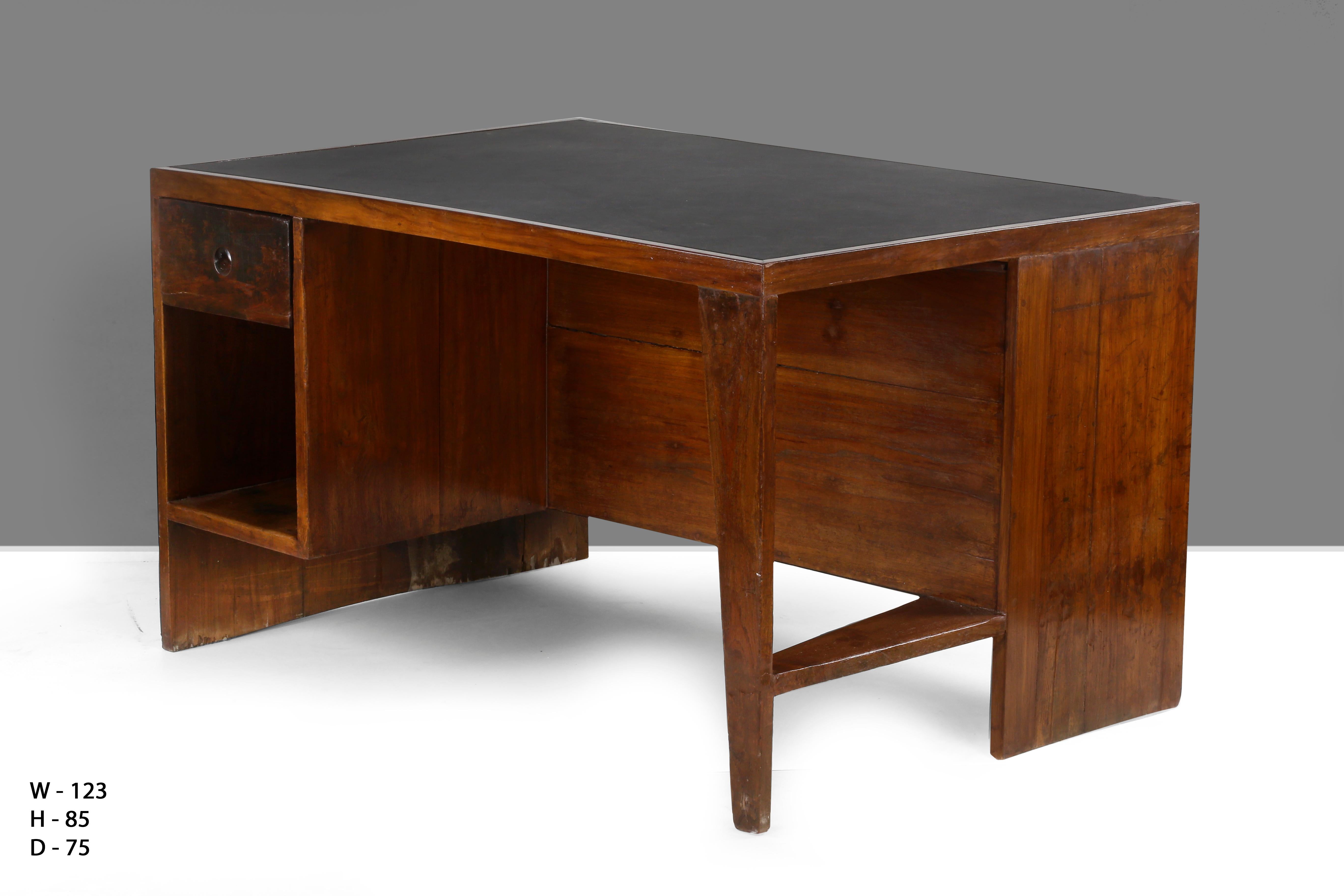 Mid-Century Modern Pierre Jeanneret Office Desk with Visible for Chandigarh