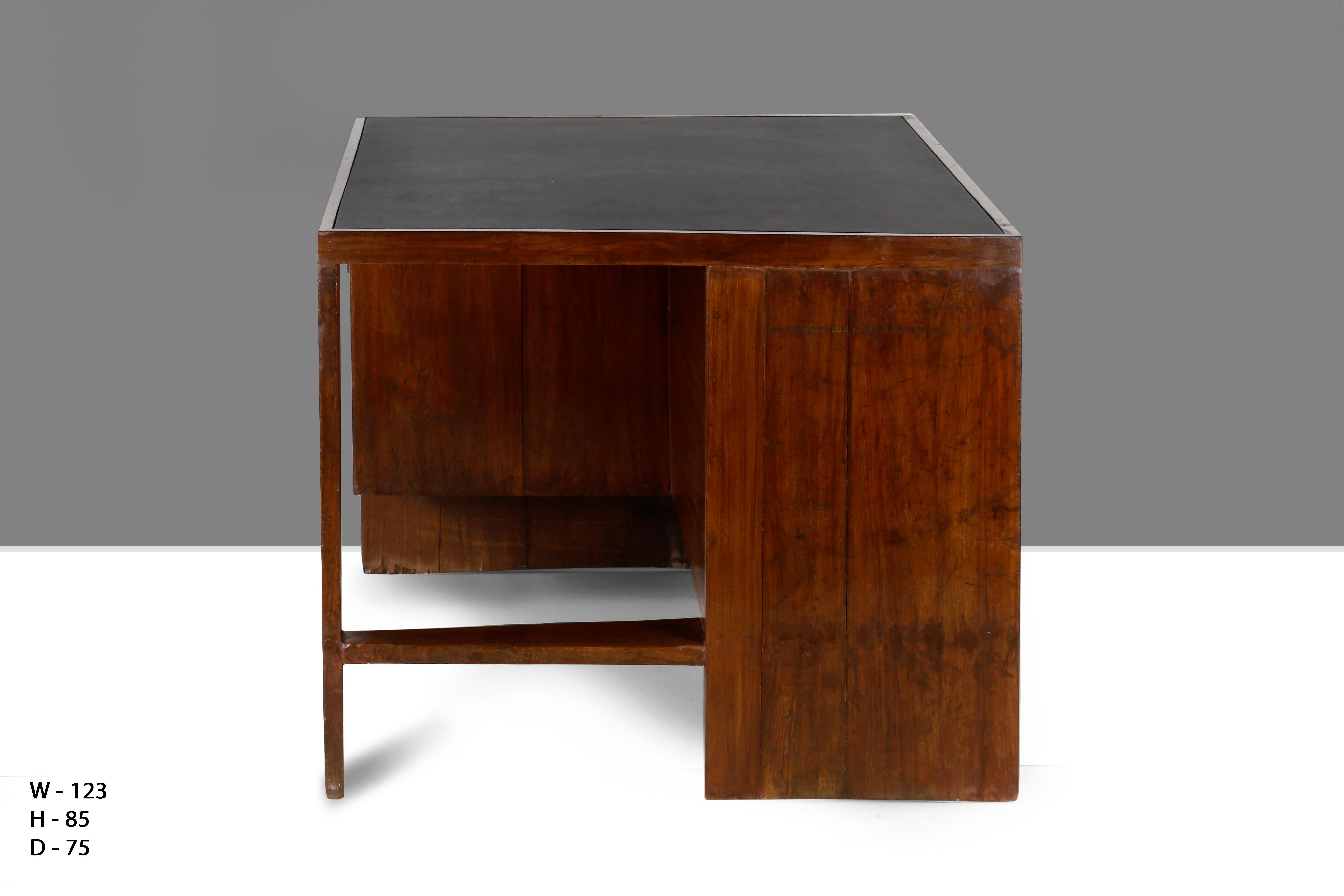 Indian Pierre Jeanneret Office Desk with Visible for Chandigarh