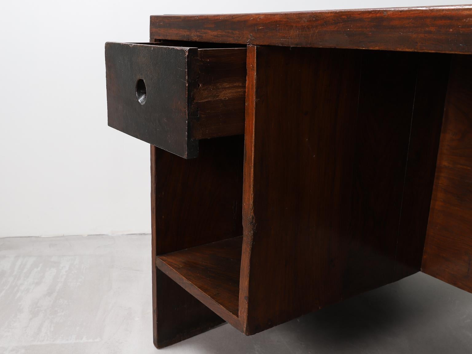 Pierre Jeanneret Desk with Bookcase, Model no. PJ-BU-02-A 4