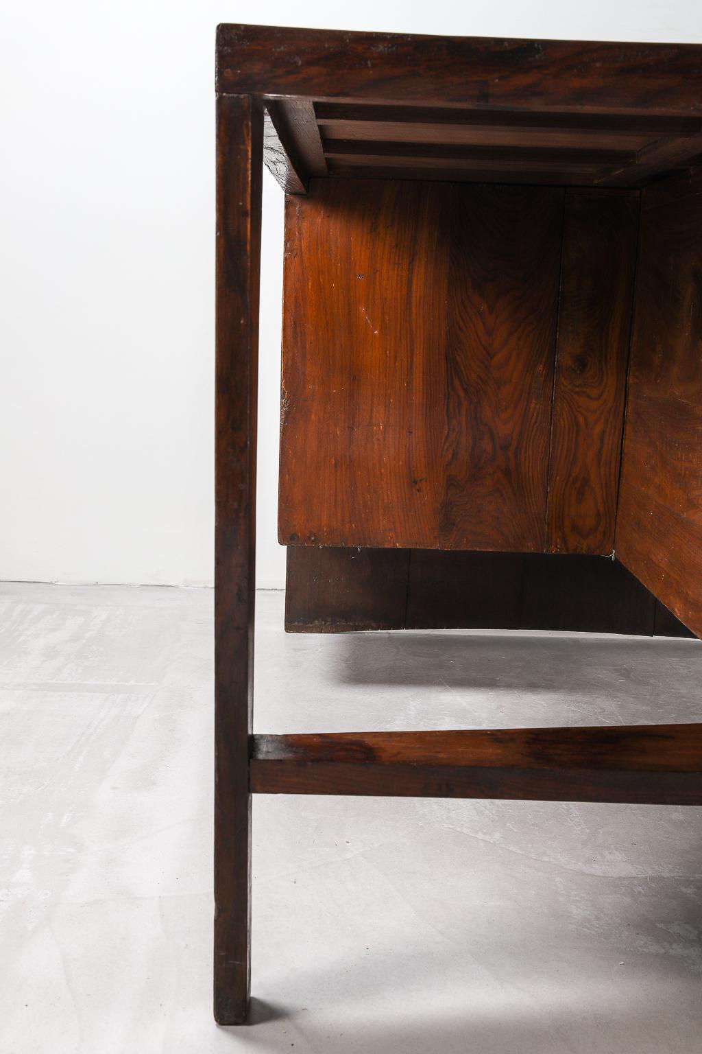 Pierre Jeanneret Desk with Bookcase, Model no. PJ-BU-02-A 8